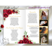 Red Roses Funeral Program 8 pages,Red Roses Memorial Service Program,(16f)